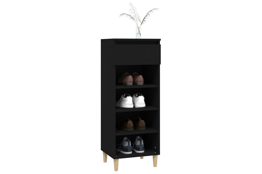 vidaXL 819773 Shoe Cabinet Black 40x36x105cm Engineered Wood vidaXL 819773 Shoe Cabinet Black 40x36x105cm Engineered Wood