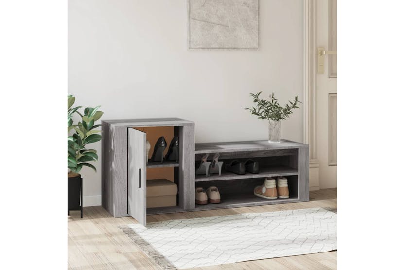 vidaXL 816750 Shoe Cabinet Grey Sonoma 130x35x54cm Engineered Wood vidaXL 816750 Shoe Cabinet Grey Sonoma 130x35x54cm Engineered Wood