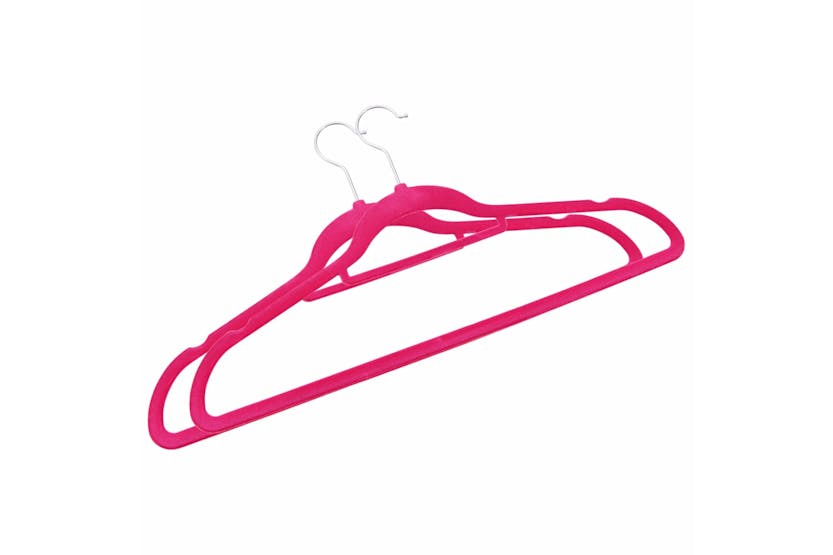 vidaXL 289924 50 Pcs Clothes Hanger Set Anti-slip Pink Velvet vidaXL 289924 50 Pcs Clothes Hanger Set Anti-slip Pink Velvet