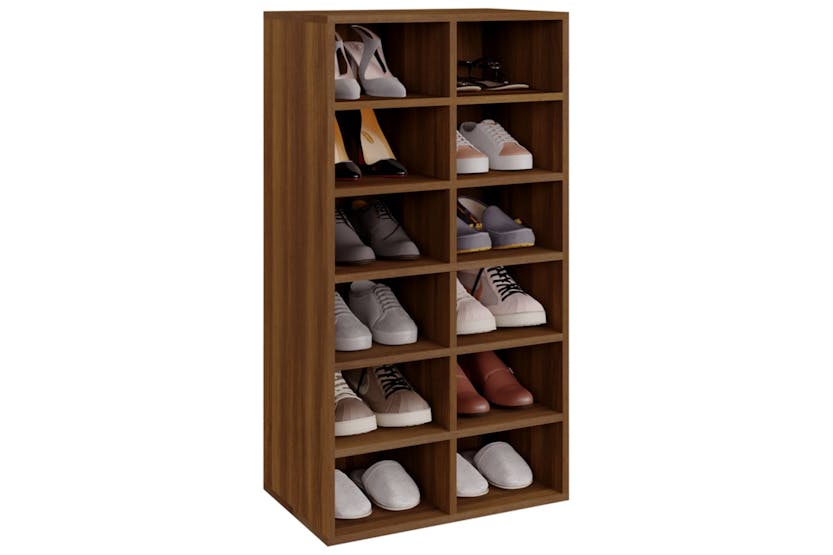 vidaXL 815311 Shoe Rack Brown Oak 54x34x100.5cm Engineered Wood vidaXL 815311 Shoe Rack Brown Oak 54x34x100.5cm Engineered Wood