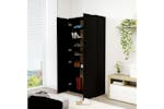 vidaXL 802859 Shoe Cabinet Black 80x39x178cm Engineered Wood vidaXL 802859 Shoe Cabinet Black 80x39x178cm Engineered Wood