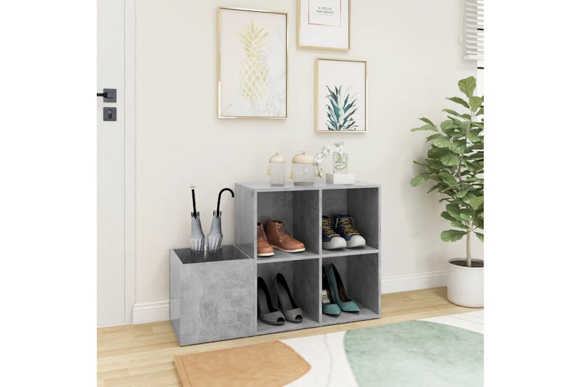 vidaXL 808255 Hall Shoe Cabinet Concrete Grey 105x35.5x70cm Engineered Wood vidaXL 808255 Hall Shoe Cabinet Concrete Grey 105x35.5x70cm Engineered Wood