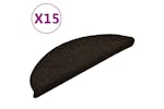 vidaXL 322348 Self-adhesive Stair Mats 15pcs Dark Brown 56x17x3cm Needle Punch vidaXL 322348 Self-adhesive Stair Mats 15pcs Dark Brown 56x17x3cm Needle Punch