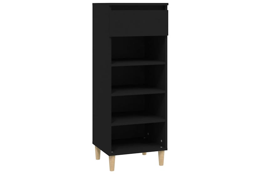 vidaXL 819773 Shoe Cabinet Black 40x36x105cm Engineered Wood vidaXL 819773 Shoe Cabinet Black 40x36x105cm Engineered Wood
