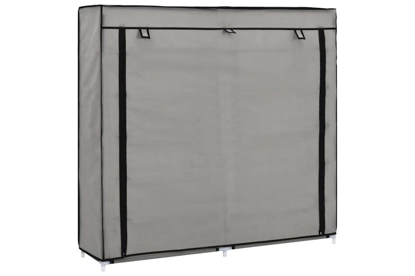 vidaXL 282434 Shoe Cabinet With Cover Grey 115x28x110cm Fabric vidaXL 282434 Shoe Cabinet With Cover Grey 115x28x110cm Fabric