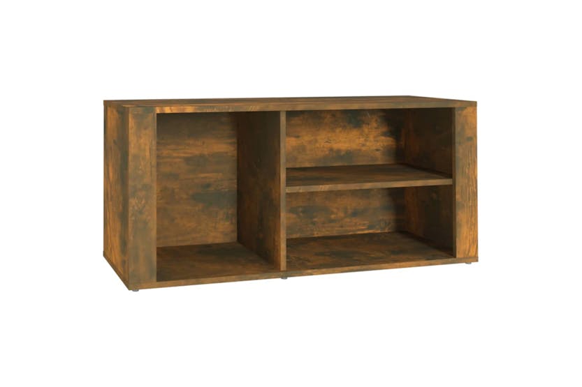 vidaXL 816925 Shoe Cabinet Smoked Oak 100x35x45cm Engineered Wood vidaXL 816925 Shoe Cabinet Smoked Oak 100x35x45cm Engineered Wood
