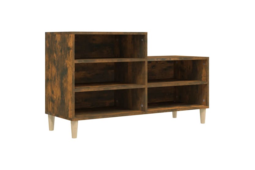 vidaXL 819729 Shoe Cabinet Smoked Oak 102x36x60cm Engineered Wood vidaXL 819729 Shoe Cabinet Smoked Oak 102x36x60cm Engineered Wood