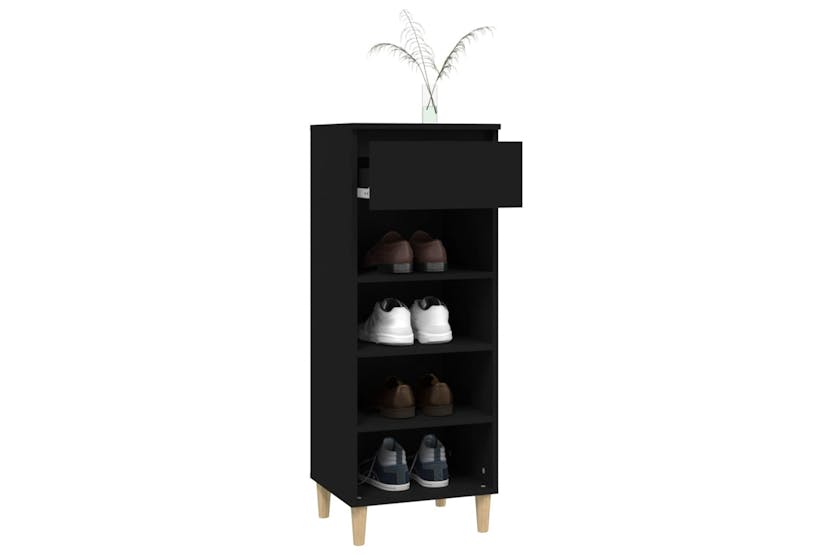 vidaXL 819773 Shoe Cabinet Black 40x36x105cm Engineered Wood vidaXL 819773 Shoe Cabinet Black 40x36x105cm Engineered Wood