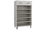 vidaXL 812793 Shoe Cabinet Concrete Grey 60x35x105cm Engineered Wood vidaXL 812793 Shoe Cabinet Concrete Grey 60x35x105cm Engineered Wood