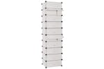 vidaXL 244919 Interlocking Shoe Organiser With 10 Compartments White vidaXL 244919 Interlocking Shoe Organiser With 10 Compartments White