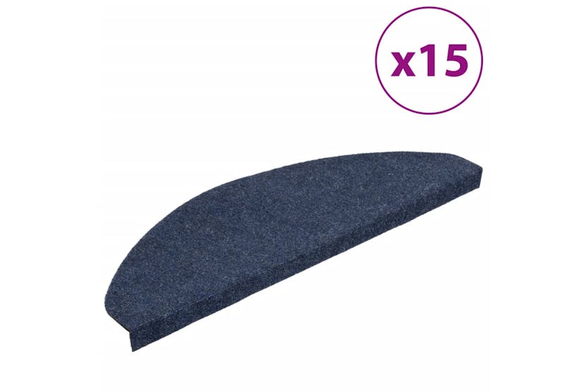 vidaXL 136399 Stair Mats Self-adhesive 15 Pcs 65x22.5x3.5cm Blue vidaXL 136399 Stair Mats Self-adhesive 15 Pcs 65x22.5x3.5cm Blue