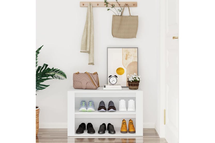 vidaXL 816896 Shoe Rack White 75x35x45cm Engineered Wood vidaXL 816896 Shoe Rack White 75x35x45cm Engineered Wood
