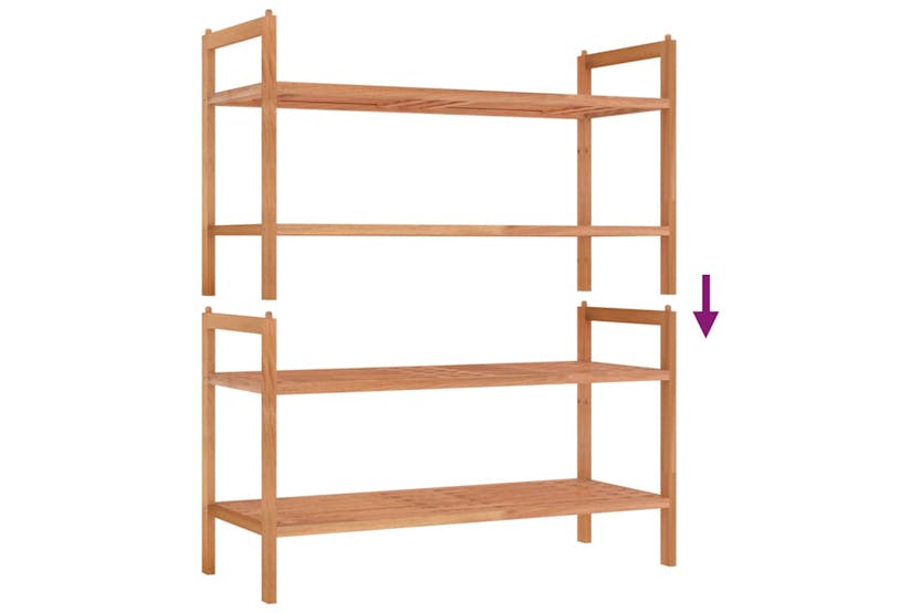 vidaXL 350362 Shoe Racks 2 Pcs 69x27x41cm Solid Wood Walnut vidaXL 350362 Shoe Racks 2 Pcs 69x27x41cm Solid Wood Walnut