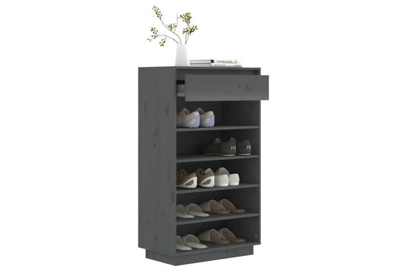 vidaXL 813552 Shoe Cabinet Grey 60x34x105cm Solid Wood Pine vidaXL 813552 Shoe Cabinet Grey 60x34x105cm Solid Wood Pine