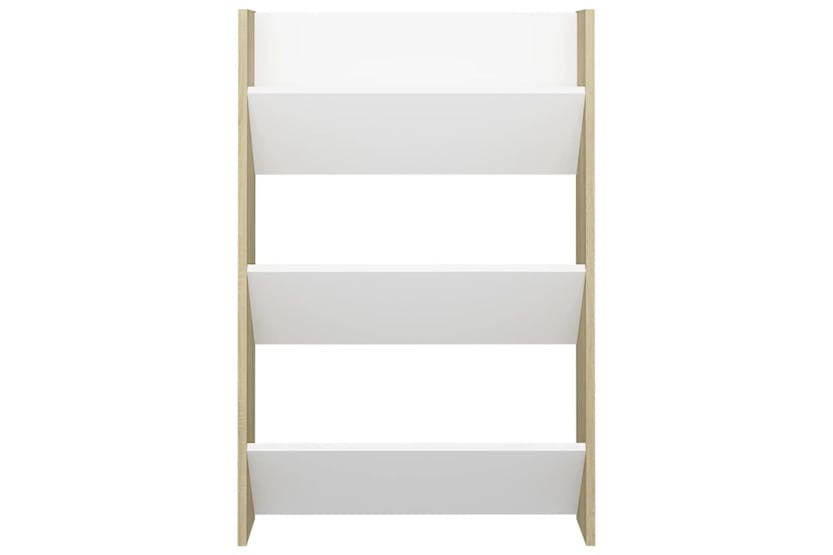 vidaXL 806770 Wall Shoe Cabinets 2 Pcs White&sonoma Oak 60x18x90cm Engineered Wood vidaXL 806770 Wall Shoe Cabinets 2 Pcs White&sonoma Oak 60x18x90cm Engineered Wood