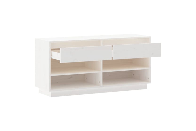 vidaXL 814445 Shoe Cabinet White 110x34x52cm Solid Wood Pine vidaXL 814445 Shoe Cabinet White 110x34x52cm Solid Wood Pine