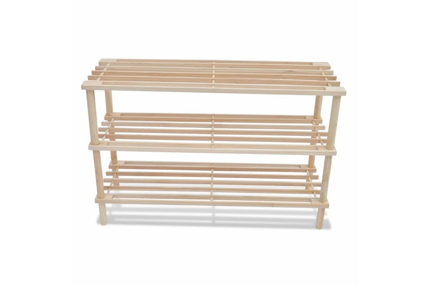 vidaXL 241065 3-tier Shoe Racks 2 Pcs Solid Fir Wood vidaXL 241065 3-tier Shoe Racks 2 Pcs Solid Fir Wood