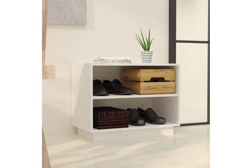 vidaXL 813546 Shoe Cabinet White 60x34x45cm Solid Wood Pine vidaXL 813546 Shoe Cabinet White 60x34x45cm Solid Wood Pine
