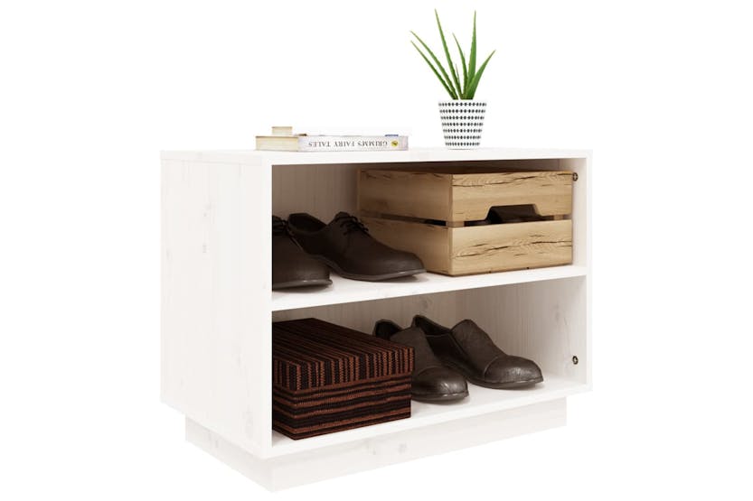 vidaXL 813546 Shoe Cabinet White 60x34x45cm Solid Wood Pine vidaXL 813546 Shoe Cabinet White 60x34x45cm Solid Wood Pine