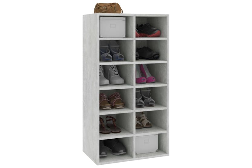 vidaXL 800400 Shoe Rack Concrete Grey 54x34x100.5cm Engineered Wood vidaXL 800400 Shoe Rack Concrete Grey 54x34x100.5cm Engineered Wood