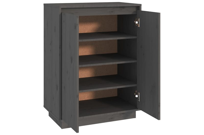 vidaXL 813532 Shoe Cabinet Grey 60x35x80cm Solid Wood Pine vidaXL 813532 Shoe Cabinet Grey 60x35x80cm Solid Wood Pine