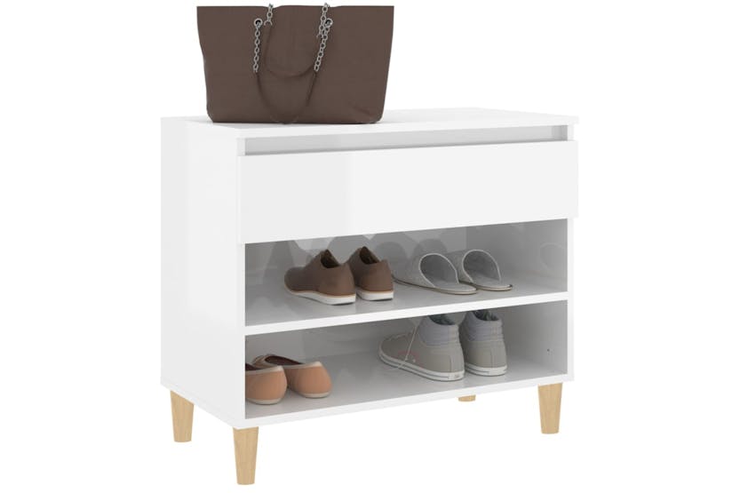 vidaXL 819758 Shoe Cabinet High Gloss White 70x36x60cm Engineered Wood vidaXL 819758 Shoe Cabinet High Gloss White 70x36x60cm Engineered Wood