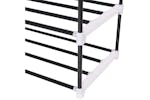 vidaXL 245627 Shoe Rack With 7 Shelves Metal And Plastic Black vidaXL 245627 Shoe Rack With 7 Shelves Metal And Plastic Black