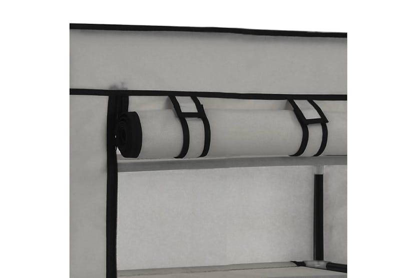 vidaXL 282430 Shoe Cabinet With Cover Grey 58x28x106cm Fabric vidaXL 282430 Shoe Cabinet With Cover Grey 58x28x106cm Fabric