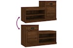vidaXL 816423 Shoe Cabinet Brown Oak 100x42x60cm Engineered Wood vidaXL 816423 Shoe Cabinet Brown Oak 100x42x60cm Engineered Wood