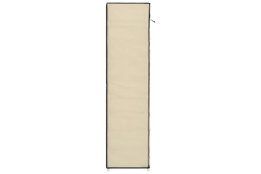 vidaXL 282433 Shoe Cabinet With Cover Cream 115x28x110cm Fabric vidaXL 282433 Shoe Cabinet With Cover Cream 115x28x110cm Fabric