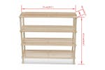 vidaXL 241066 4-tier Shoe Racks 2 Pcs Solid Fir Wood vidaXL 241066 4-tier Shoe Racks 2 Pcs Solid Fir Wood