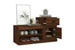 vidaXL 816423 Shoe Cabinet Brown Oak 100x42x60cm Engineered Wood vidaXL 816423 Shoe Cabinet Brown Oak 100x42x60cm Engineered Wood