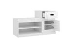 vidaXL 816418 Shoe Cabinet High Gloss White 100x42x60cm Engineered Wood vidaXL 816418 Shoe Cabinet High Gloss White 100x42x60cm Engineered Wood