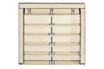 vidaXL 282433 Shoe Cabinet With Cover Cream 115x28x110cm Fabric vidaXL 282433 Shoe Cabinet With Cover Cream 115x28x110cm Fabric