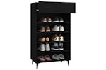 vidaXL 812790 Shoe Cabinet Black 60x35x105cm Engineered Wood vidaXL 812790 Shoe Cabinet Black 60x35x105cm Engineered Wood