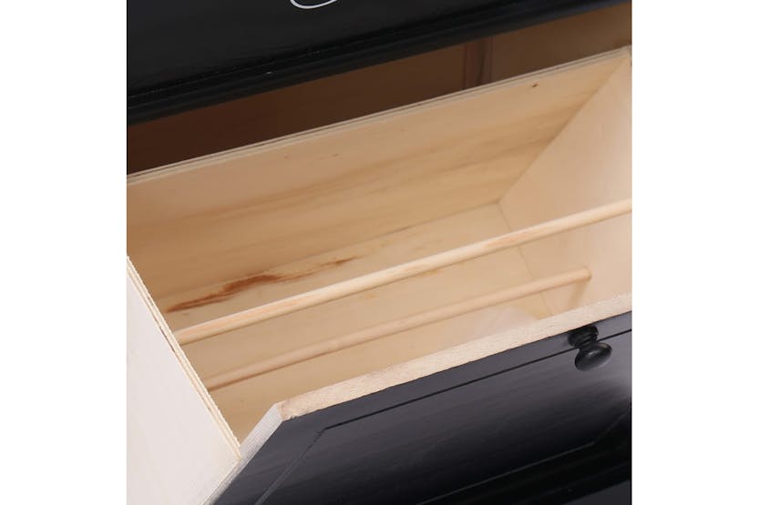 vidaXL 284086 Shoe Cabinet Black 50x28x58cm Paulownia Wood vidaXL 284086 Shoe Cabinet Black 50x28x58cm Paulownia Wood