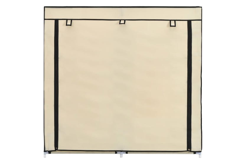 vidaXL 282433 Shoe Cabinet With Cover Cream 115x28x110cm Fabric vidaXL 282433 Shoe Cabinet With Cover Cream 115x28x110cm Fabric