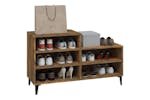 vidaXL 819737 Shoe Cabinet Smoked Oak 102x36x60cm Engineered Wood vidaXL 819737 Shoe Cabinet Smoked Oak 102x36x60cm Engineered Wood