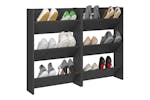 vidaXL 806764 Wall Shoe Cabinets 2 Pcs Grey 60x18x90cm Engineered Wood vidaXL 806764 Wall Shoe Cabinets 2 Pcs Grey 60x18x90cm Engineered Wood