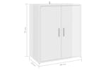 vidaXL 808924 Shoe Cabinet High Gloss White 60x35x70cm Engineered Wood vidaXL 808924 Shoe Cabinet High Gloss White 60x35x70cm Engineered Wood