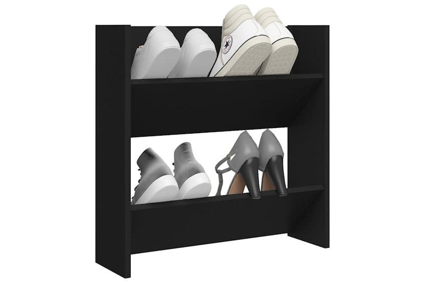 vidaXL 806717 Wall Shoe Cabinet Black 60x18x60cm Engineered Wood vidaXL 806717 Wall Shoe Cabinet Black 60x18x60cm Engineered Wood
