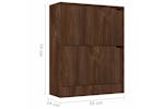 vidaXL 338123 Shoe Cabinet With 2 Doors Brown Oak 59x24x74cm Engineered Wood vidaXL 338123 Shoe Cabinet With 2 Doors Brown Oak 59x24x74cm Engineered Wood