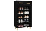 vidaXL 812781 Shoe Cabinet Black 60x35x105cm Engineered Wood vidaXL 812781 Shoe Cabinet Black 60x35x105cm Engineered Wood