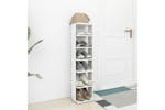 vidaXL 808497 Shoe Cabinet High Gloss White 27.5x27x102cm Engineered Wood vidaXL 808497 Shoe Cabinet High Gloss White 27.5x27x102cm Engineered Wood