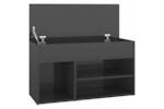 vidaXL 808755 Shoe Bench High Gloss Grey 80x30x45cm Engineered Wood vidaXL 808755 Shoe Bench High Gloss Grey 80x30x45cm Engineered Wood