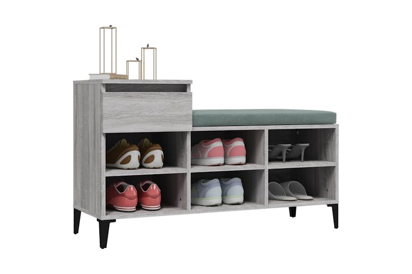 vidaXL 821218 Shoe Cabinet Grey Sonoma 102x36x60cm Engineered Wood vidaXL 821218 Shoe Cabinet Grey Sonoma 102x36x60cm Engineered Wood