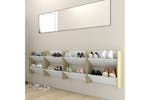 vidaXL 806731 Wall Shoe Cabinets 4 Pcs White&sonoma Oak 60x18x60cm Engineered Wood vidaXL 806731 Wall Shoe Cabinets 4 Pcs White&sonoma Oak 60x18x60cm Engineered Wood