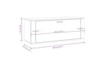 vidaXL 821024 Wall Shoe Cabinet Concrete Grey 100x35x38cm Engineered Wood vidaXL 821024 Wall Shoe Cabinet Concrete Grey 100x35x38cm Engineered Wood