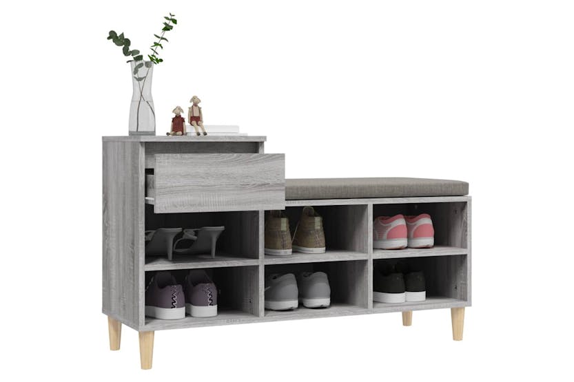 vidaXL 821210 Shoe Cabinet Grey Sonoma 102x36x60cm Engineered Wood vidaXL 821210 Shoe Cabinet Grey Sonoma 102x36x60cm Engineered Wood