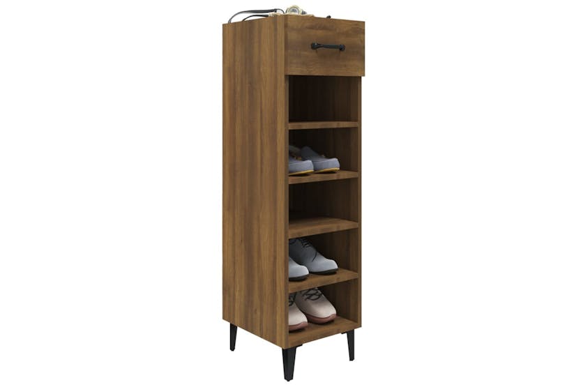 vidaXL 817566 Shoe Cabinet Brown Oak 30x35x105cm Engineered Wood vidaXL 817566 Shoe Cabinet Brown Oak 30x35x105cm Engineered Wood